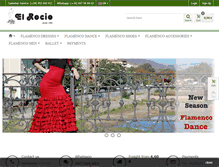 Tablet Screenshot of flamencoelrocio.com
